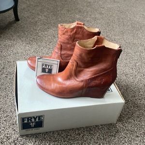 Frye Booties Size 10 Cognac